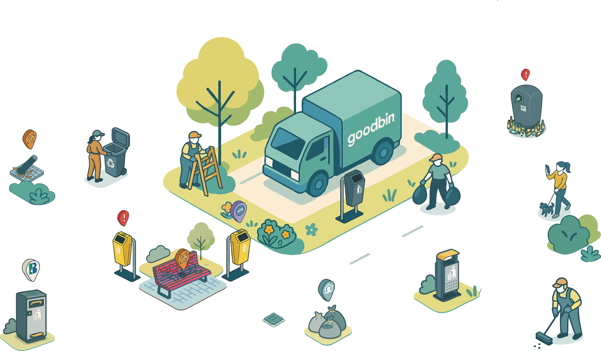 Goodbin smart waste management illustration